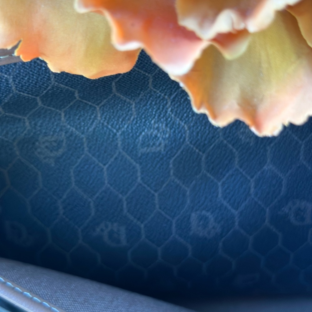 Christian Dior Honeycomb Logo Clutch Bag Purse Tote Brown Leather - Picture 10 of 10